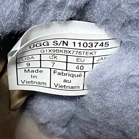 UGG Women's Classic Mini Fluff High-Low Boot in Gray-Blue Size 9 - Picture 8 of 8